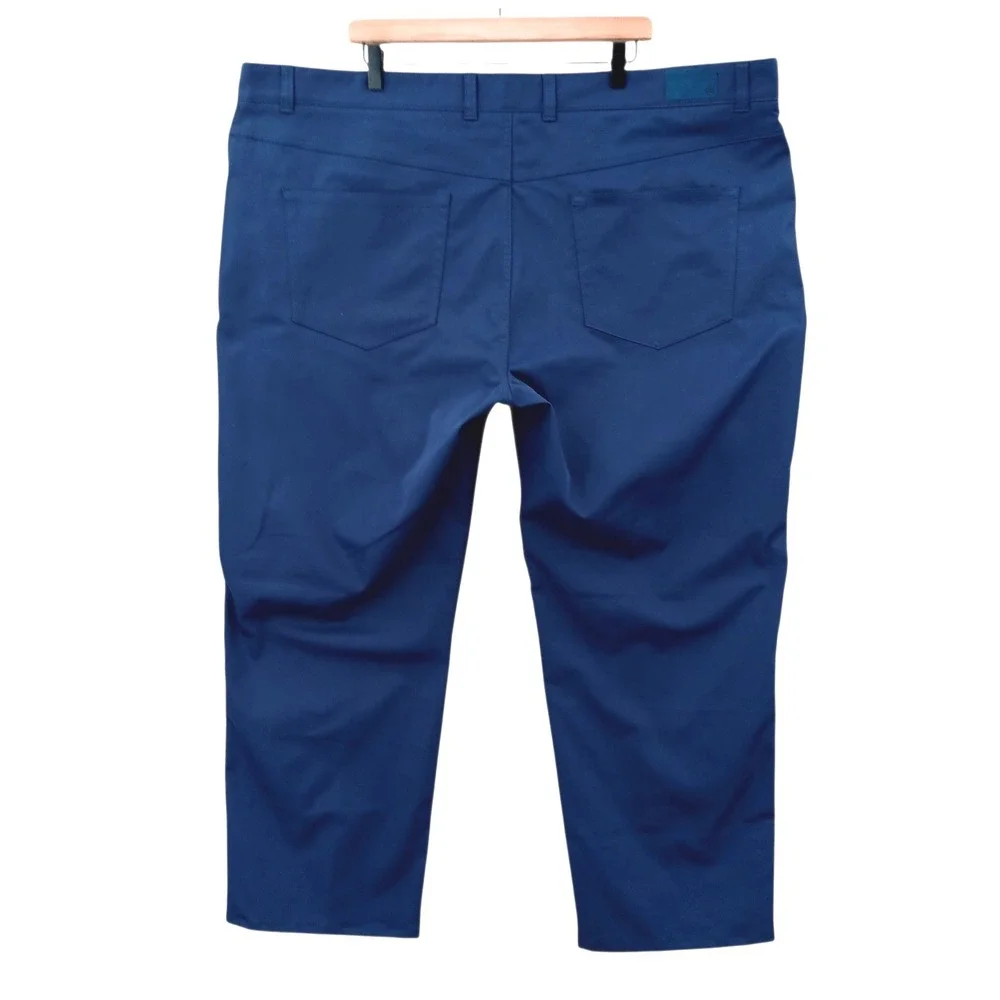 Peter Millar Performance 5-Pocket Pants Mens 48x28 Blue Poly Regular Golf EB66